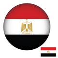 Egypt Flag Round Shape Vector Royalty Free Stock Photo