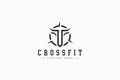 Crossfit Business Fitness Gym Weightlifting with Letter C Logo Royalty Free Stock Photo