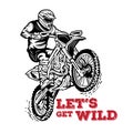 Motocross Enduro race vector illustration t shirt design