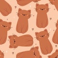 seamless pattern cartoon cats Royalty Free Stock Photo