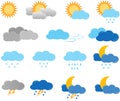 Isolated weather logo elements vector illustrations