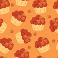 cute seamless pattern cute cupcake