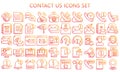 Contact Us and User Interface Gradient Outline Icons Pack