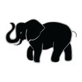 hand drawing style of elephant icon vector