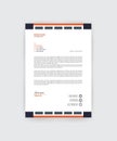 Color modern business and corporate letterhead template design Royalty Free Stock Photo