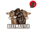 BEEFMASTER COW HEAD LOGO FOR FARING