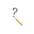 Vector graphite pencil draws question mark on white background. Great element for your design