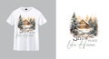 Snow place like home ,Winter Woodland Sublimation t-shirt design, winter t-shirt design Royalty Free Stock Photo