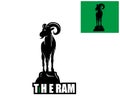 GREAT RAM STANDING ON THE ROCK LOGO Royalty Free Stock Photo