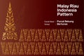 Pattern Malay Riau Batik Songket Tenun, Weaving Corak Motif Pucuk Rebung Kuntum Mambang Melayu patterns,