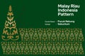 Pattern Malay Riau Batik Songket Tenun, Weaving Corak Motif Pucuk Rebung Kuntum Mambang Melayu patterns,