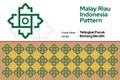 Pattern Malay Riau Batik Songket Tenun, Weaving Corak Motif Pucuk Rebung Kuntum Mambang Melayu patterns,