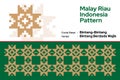 Pattern Malay Riau Batik Songket Tenun, Weaving Corak Motif Pucuk Rebung Kuntum Mambang Melayu patterns,