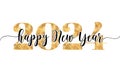 happy new year 2024 - Inspirational New Year beautiful handwritten quote, gift tag, lettering message.