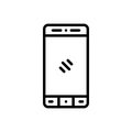 Black line icon for Phone, electronic and cellular