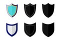 vector large collection of shield icons and symbols