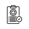 Black line icon for Approve, approbate and accept Royalty Free Stock Photo