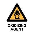 Oxygen hazard sign on a white background. Vector illustration. danger sign. Warning symbol