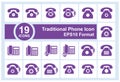 19 Telephone icon set. Collection of high-quality vector icons for web design Royalty Free Stock Photo