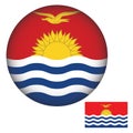 Kiribati Flag Round Shape Vector