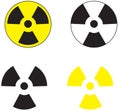 Radiation sign collection, Radiation hazard icon set