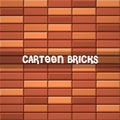 Vector illustration of seamless pattern cartoon bricks wall, bright texture tiled background Royalty Free Stock Photo