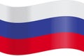 Vector russia day banner with realistic flag background Royalty Free Stock Photo