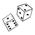 Dice icon vector Royalty Free Stock Photo