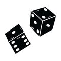 Dice icon vector Royalty Free Stock Photo