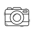 Hand drawn doodle camera icon vector design template illustration