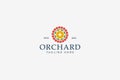 Orchard Letter O Abstract Botanic Logo