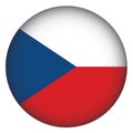 Czechia Flag Round Shape Vector