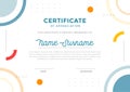 Abstract geometric certificate template design Royalty Free Stock Photo