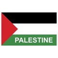 Palestine flag button on white background. Vector illustration. Eps 10. With Palestine written inside. Language selection icon Royalty Free Stock Photo