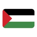 Palestine flag button on white background. Vector illustration. Eps 10. Language selection icon based on country flag Royalty Free Stock Photo