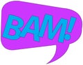 Comic speech bubble set with text- BAM Royalty Free Stock Photo