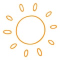 sunshine on the bright sky, sunlight on a day in summer Royalty Free Stock Photo
