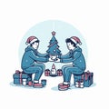 Vector share Friendship Illustrations - Happy Christmas Vector