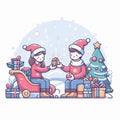 Illustration Vector share Share the Love - Happy Christmas Vector