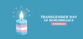 Transgender Day of Remembrance November 20 vector Banner