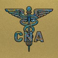 CNA Nurse, Medical symbol caduceus CNA nurse practitioner vector, coloring medical symbol Royalty Free Stock Photo