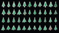 Christmas tree 3D outline icons set. linear style symbols collection, line signs pack. vector graphics. Royalty Free Stock Photo