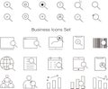 Business Icons Set - Black outline- simple and understandable Icons set for Business company. Royalty Free Stock Photo