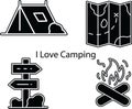 I love my camping vector. Royalty Free Stock Photo