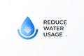 Reduce Water Usage Sustainable Nature Logo