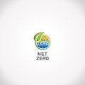 Net Zero Greenhouse Gas Emission Target Carbon Climate Neutral Logo Design Royalty Free Stock Photo