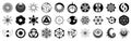 Real Crop Circle Image Vector Icon Set - Geoglyph Round Element Clipart Royalty Free Stock Photo