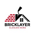 Home plastering logo design vector Royalty Free Stock Photo