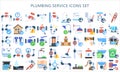 Plumbing service multi color icons pack