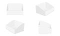 Set Of Blank Display Boxes Mockups, Front, Side View Royalty Free Stock Photo